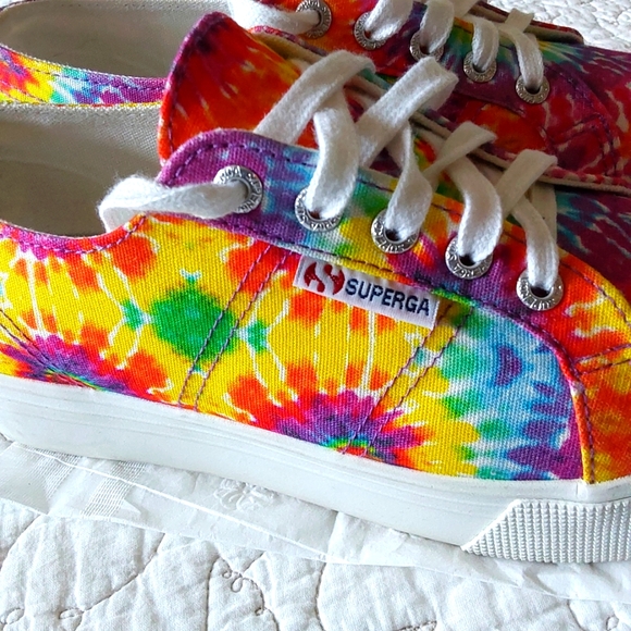 Superga Tie dye Platform Sneakers Size 7.5 - Picture 3 of 10